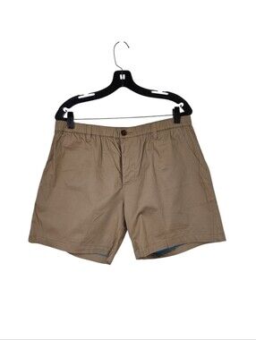 Woof Commando Shorts Men XL Tan Lined 6" inseam Chino Button Fly Freeball